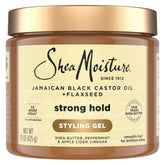 SheaMoisture Strong Hold Styling Gel+Flaxseed Jamaican Black Castor Oil Gives Controlled Style,AllDay Hold,Infused With Castor Seed Oil,SheaButter & Indulgent Scent ParabenFree AntiFrizz Hair Gel 15oz | Jamaican