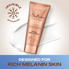 SheaMoisture Whole Body Deo Cream Coconut & Hibiscus 3 count for All-Day Odor Control, with No Aluminum, 2.5 oz