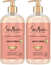 SheaMoisture Shampoo Coconut and Hibiscus,for Thick,Curly Hair,to Cleanse & Hydrate,24 oz,(Pack of 2)