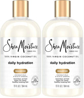 SheaMoisture Shampoo, 13 oz, All Hair Types | Daily Hydration | Virgin Coconut Oil | Sulfate-Free | Pack of 2
