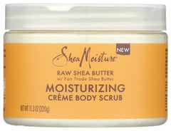 SheaMoisture Raw Fair Trade Shea Butter Moisturizing Exfoliating Crème Body Scrub for Dull Skin 11.3 oz