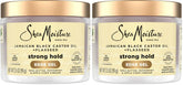 SheaMoisture Edge Control Strong Hold Gel+Flaxseed Jamaican Black Castor Oil Keeps Edges in Place,No Flakes,Infused With Hydrolyzed Corn Starch,Glycerin,Indulgent Scent ParabenFree AntiFrizz Gel 3.5oz