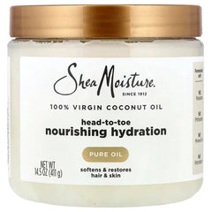 SheaMoisture for Dry Skin Nourishing Hydration 100% Extra Virgin Coconut Oil Soften and Restore Skin and Hair 14.5 oz,(Pack of 2)