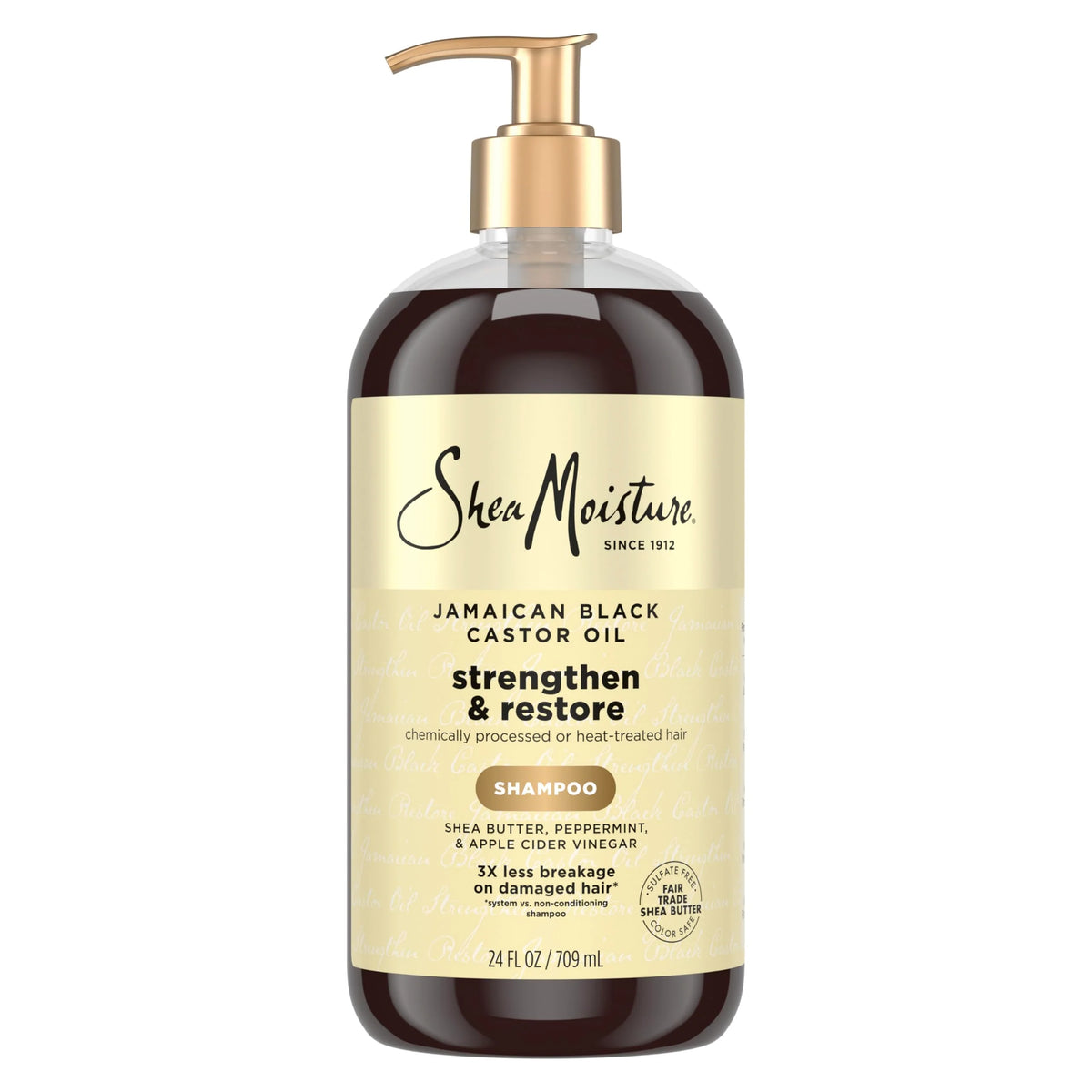 Shea Moisture Strengthen and Restore Shampoo Jamaican Black Castor Oil for Damaged Hair Sulfate-Free 24 Fl oz