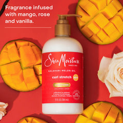 SheaMoisture Curl Stretch Conditioner Kalahari Melon Oil Infused with Hyaluronic Serum, Hydration Hero Deeply Moisturizes and Repairs Damage, for Easy Detangling and Styling 13 Fl Oz