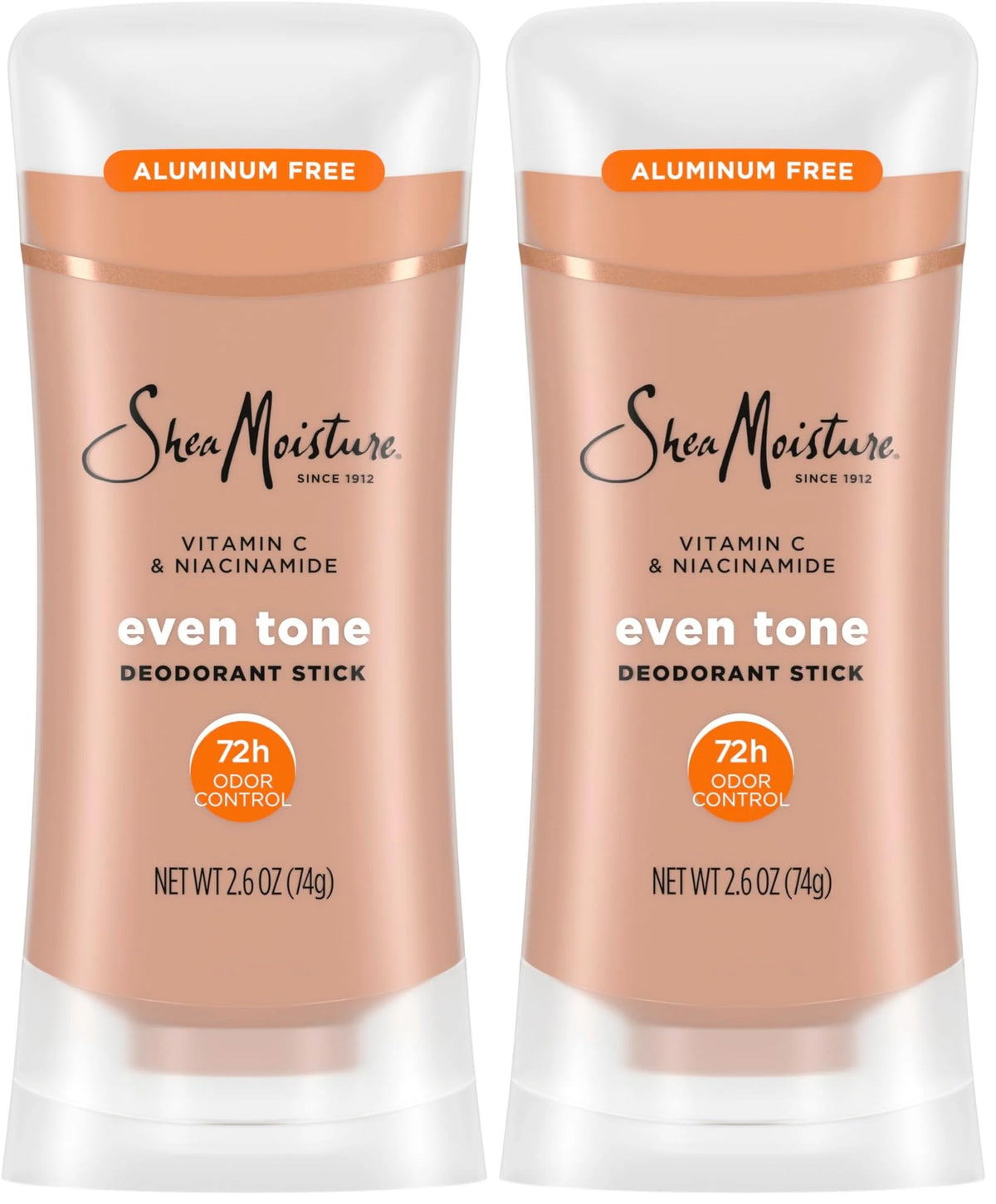 SheaMoisture Deodorant Stick for 72h Odor Control Fresh Aluminum Free 2.6 oz, (Pack of 2)