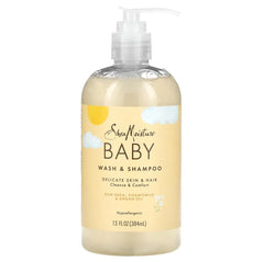 SheaMoisture Baby Wash & Shampoo for All Skin Types Raw Shea, Chamomile & Argan Oil Baby Wash and Shampoo with Frankincense & Myrrh to Help Cleanse 13 oz, Gold, Packaging may vary
